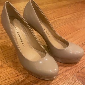 Nude Chinese Laundry platform pumps